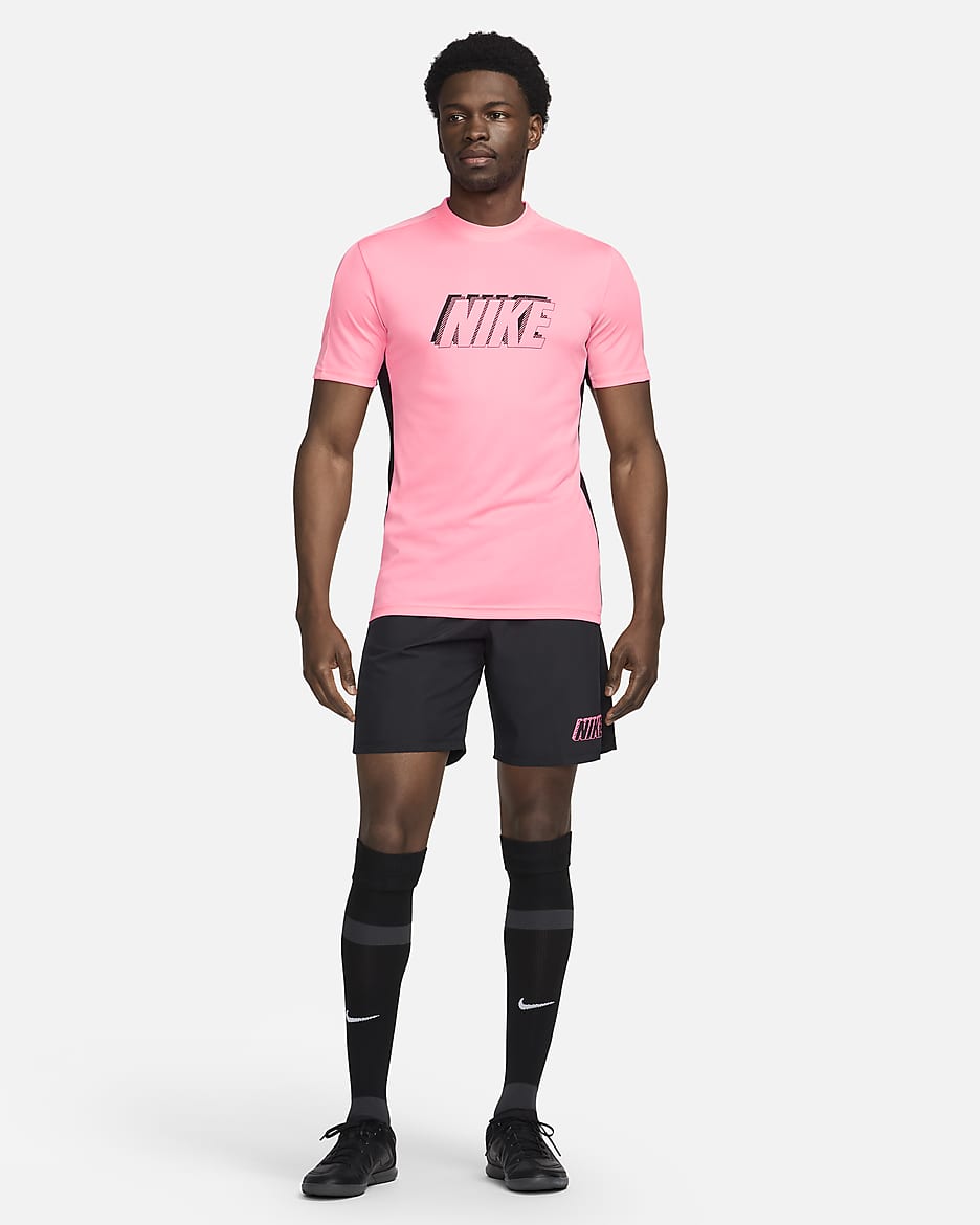 Short de foot Dri-FIT Nike Academy pour homme - Noir/Noir/Sunset Pulse