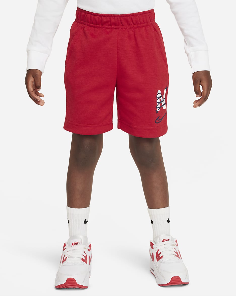 Nike Toddler Dri-FIT Doodle Shorts - Gym Red