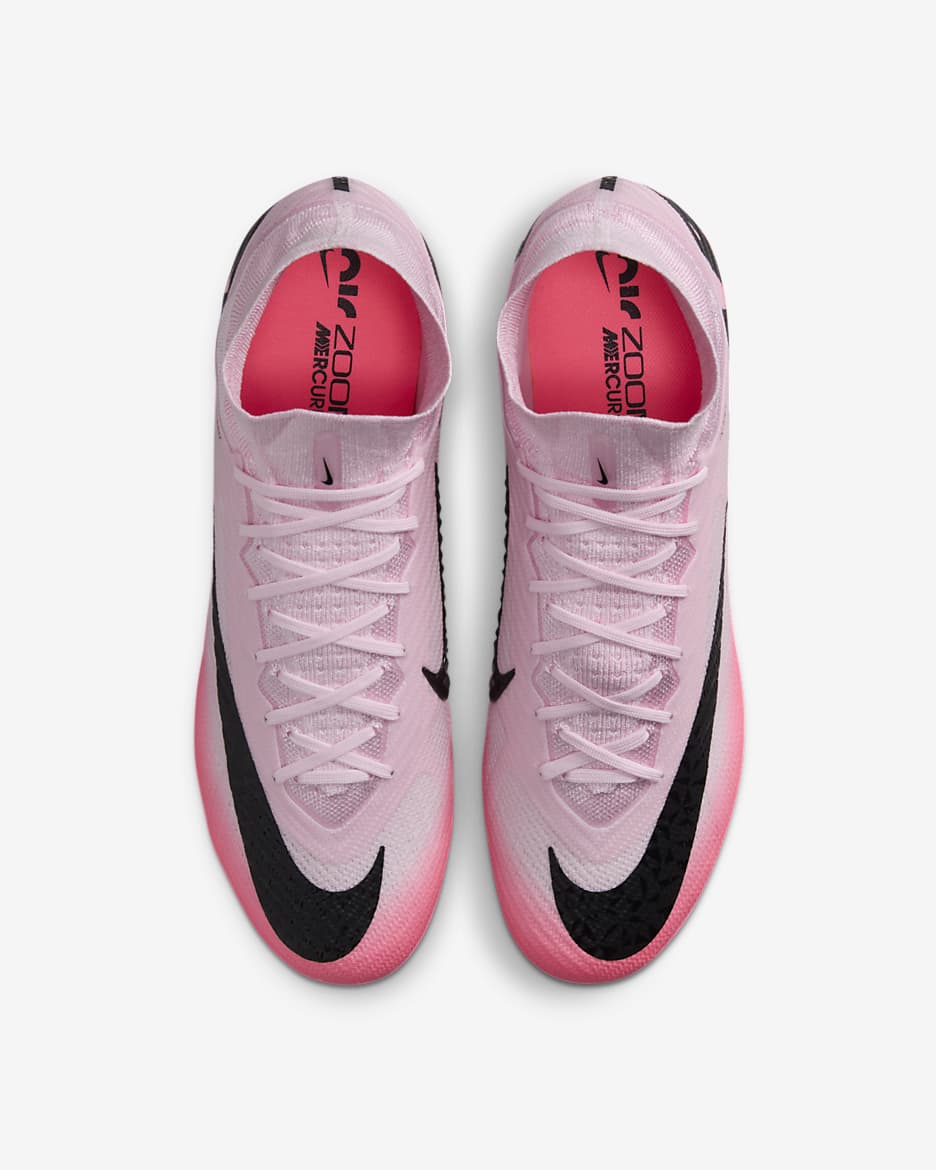 Tacos de fútbol FG high Nike Mercurial Superfly 9 Elite - Espuma rosa/Negro