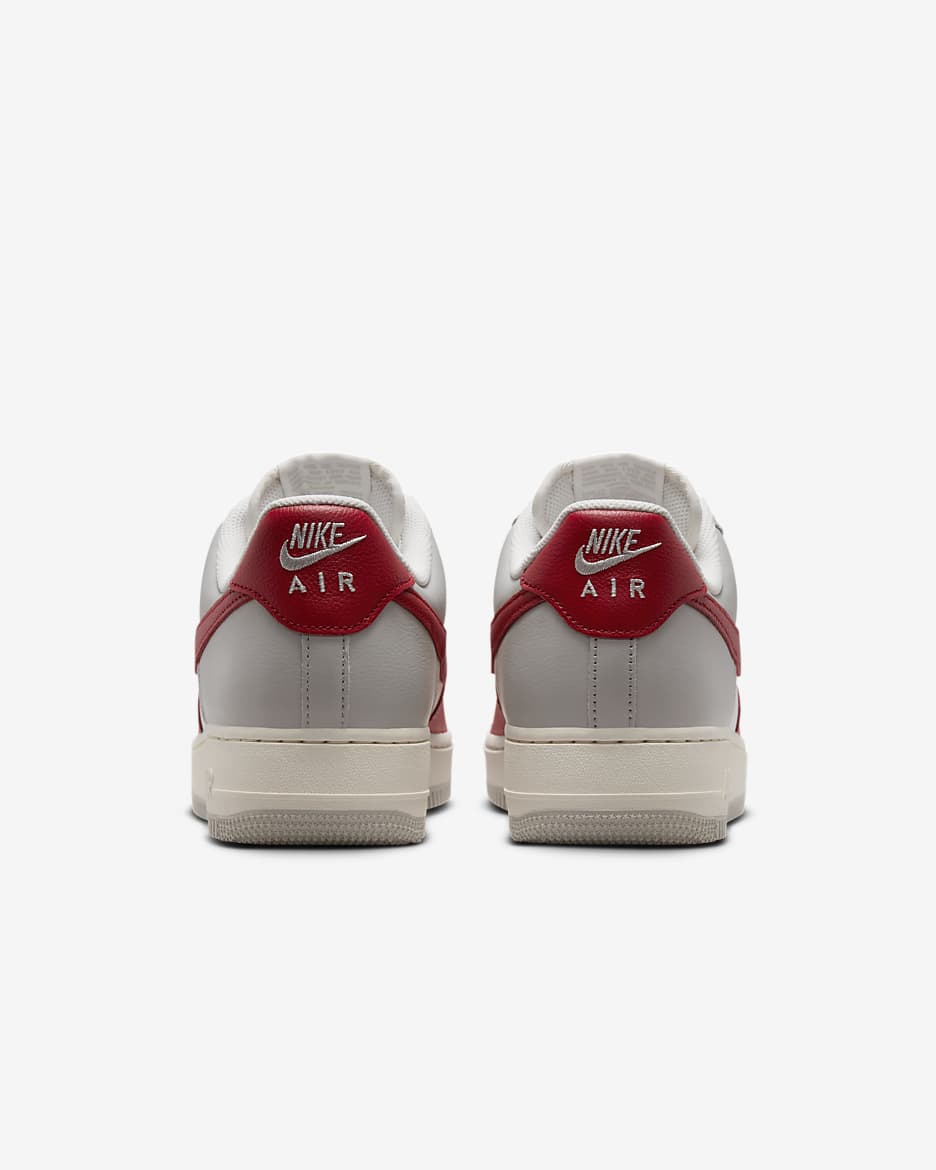 Buty męskie Nike Air Force 1 '07 LV8 - Light Iron Ore/Pale Ivory/Phantom/Gym Red