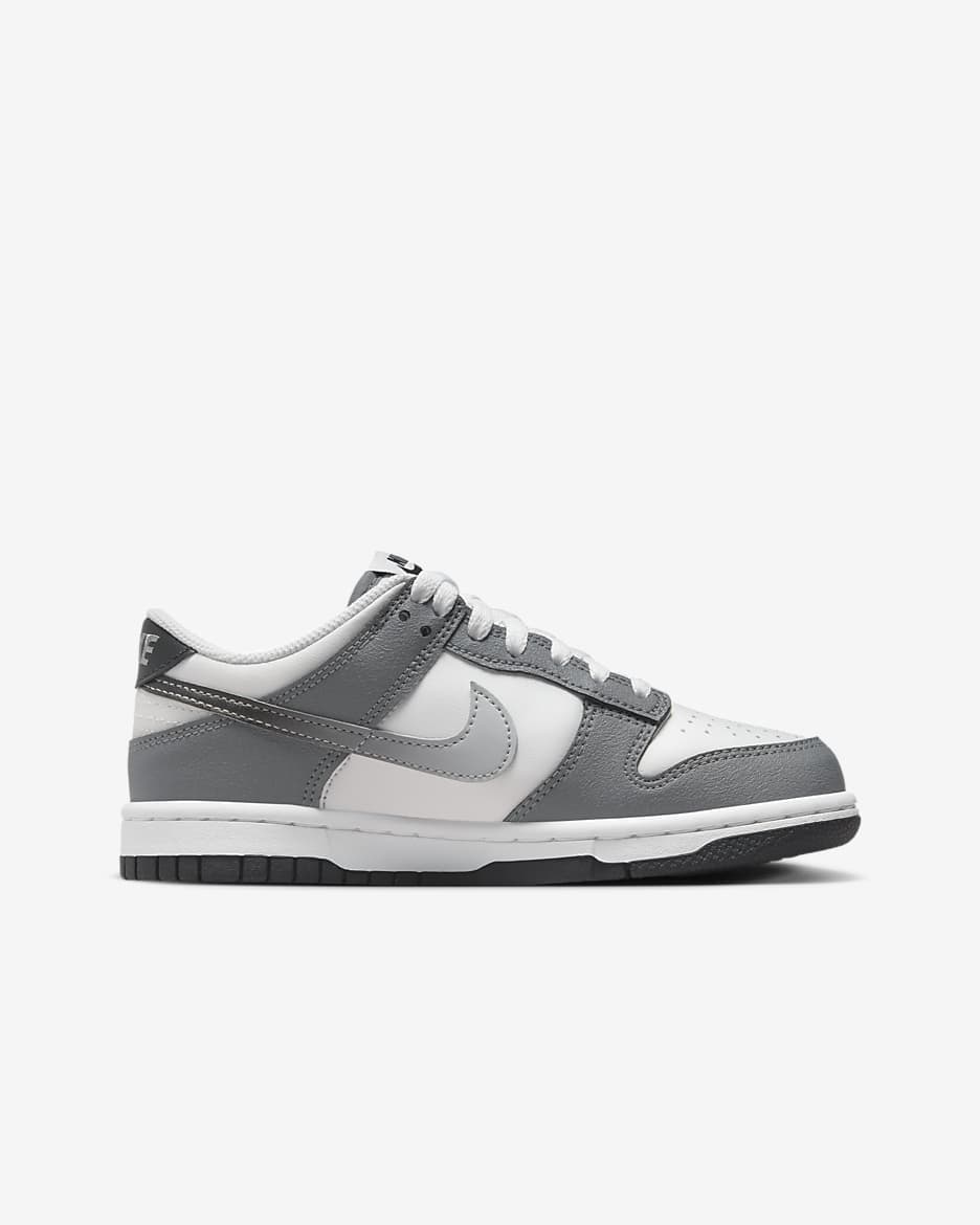 Buty dla dużych dzieci Nike Dunk Low - Cool Grey/Summit White/Biel/Light Smoke Grey