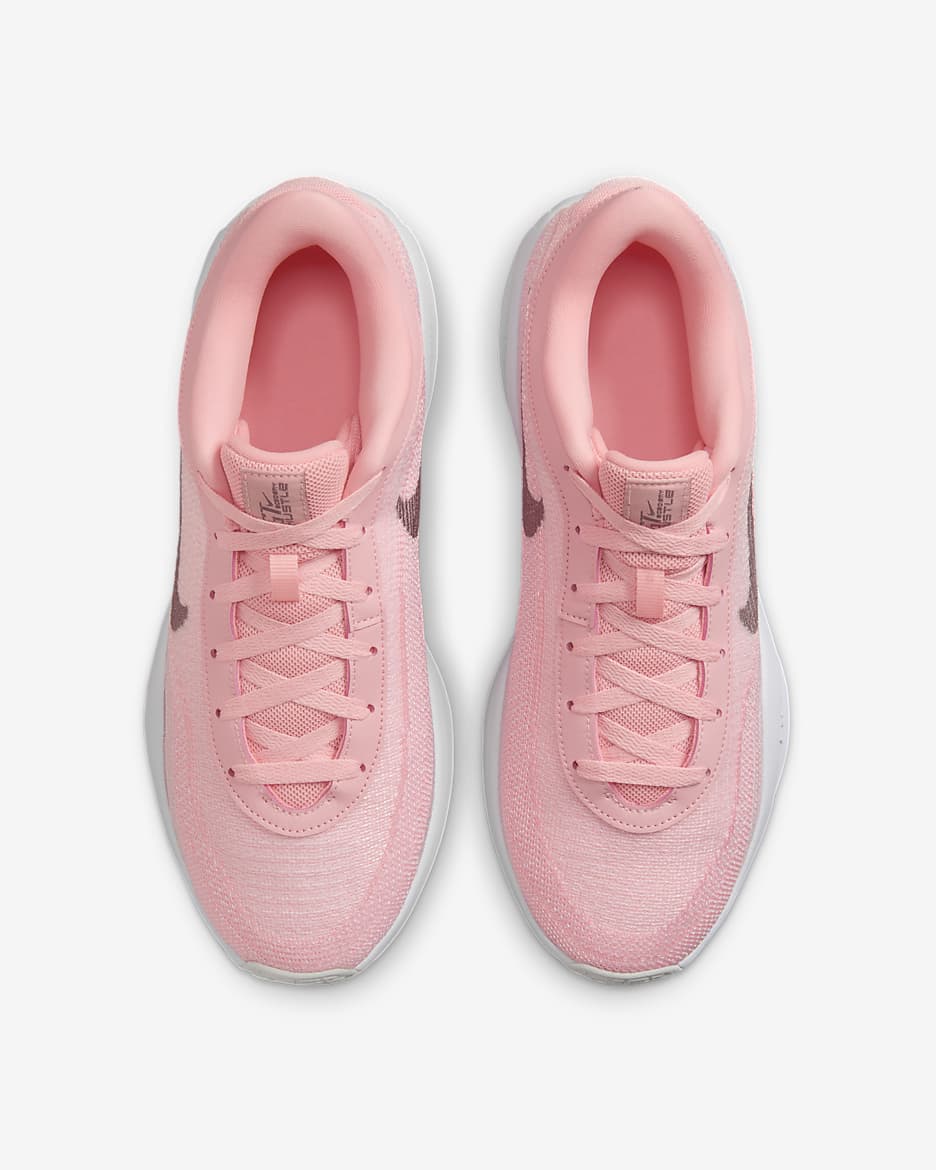 G.T. Hustle Academy EP Basketball Shoes - Pink Tint/White/Platinum Tint/Taupe Grey