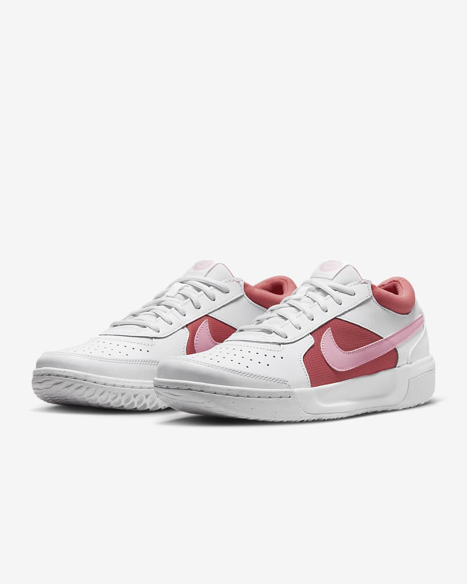 NikeCourt Air Zoom Lite 3 Women's Tennis Shoes - White/Adobe/Medium Soft Pink