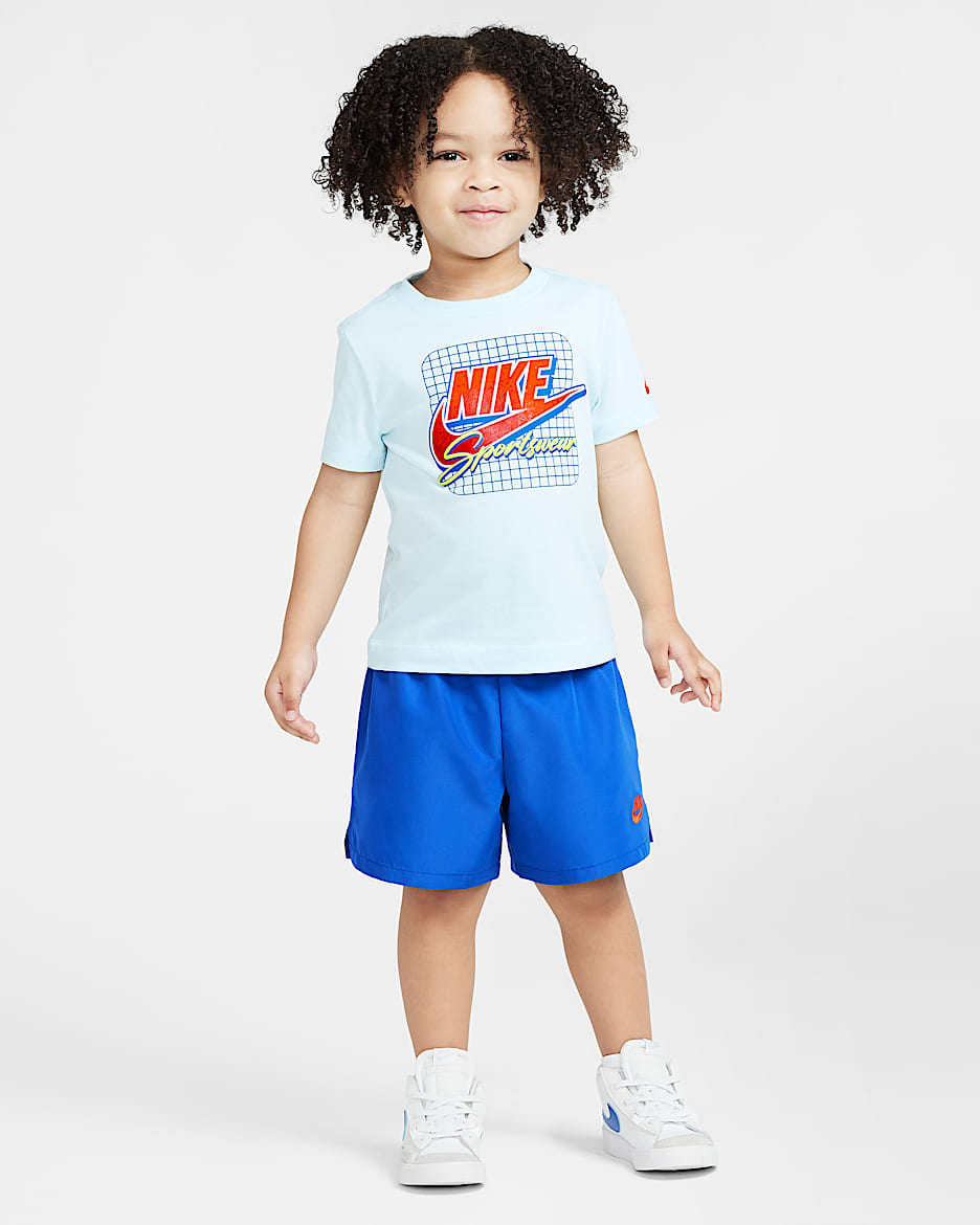 Nike Dri-FIT Ace Your Game Conjunto de dos piezas con pantalón corto de tafetán - Niño/a pequeño/a - Game Royal