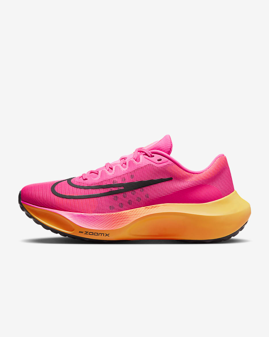 Nike Zoom Fly 5 男款路跑鞋 - Hyper Pink/Laser Orange/黑色