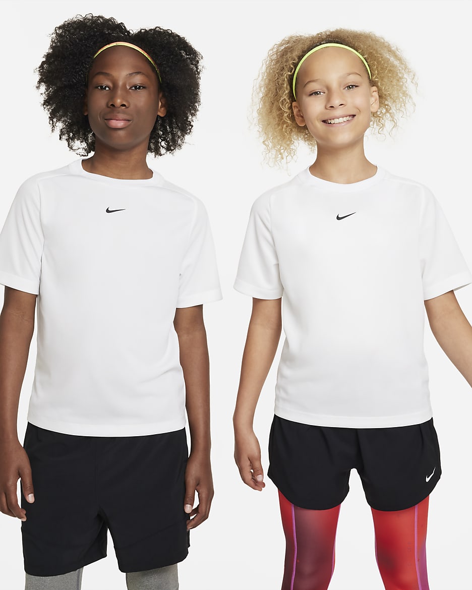 Nike Multi Dri-FIT-Trainingsoberteil für ältere Kinder (Jungen) - Weiß/Schwarz