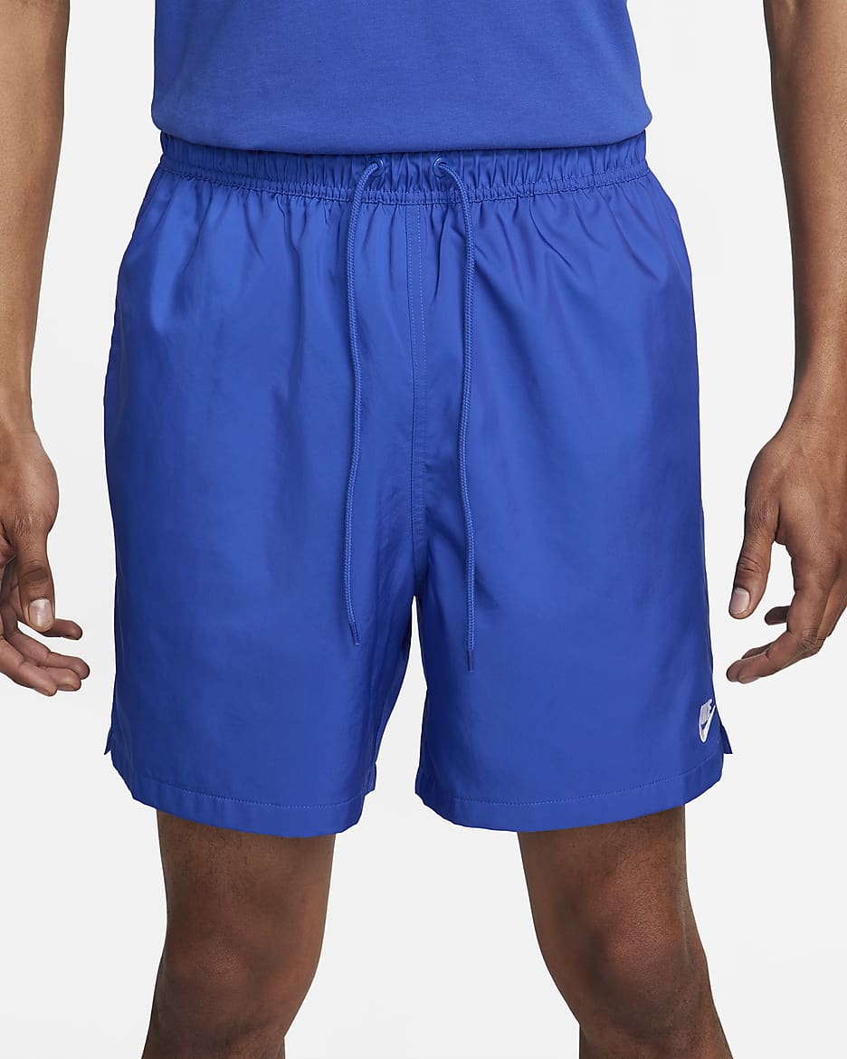 Nike Club Men's Woven Flow Shorts - Game Royal/White