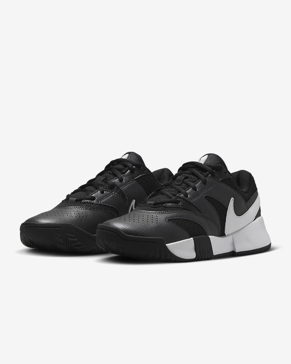 NikeCourt Lite 4 Tennisschuh für Sandplätze für Damen - Schwarz/Anthracite/Weiß