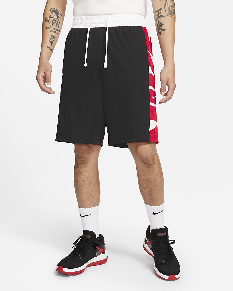 ナイキ Dri-FIT メンズ バスケットボールショートパンツ - ブラック/ホワイト/ユニバーシティレッド/ホワイト