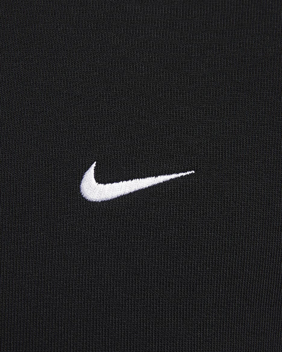 Nike Solo Swoosh Men's French Terry Crew - Black/White