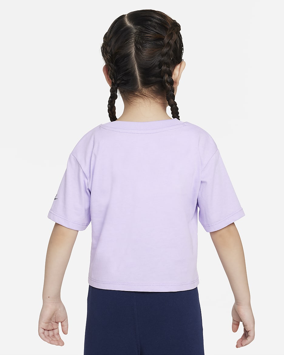 Playera infantil Nike Sweet Swoosh - Flor de lila