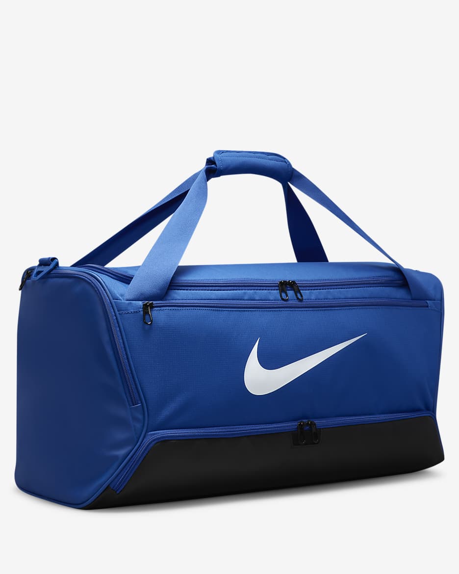 Maleta de entrenamiento Nike Brasilia 9.5 (mediana, 60L) - Royal juego/Negro/Blanco