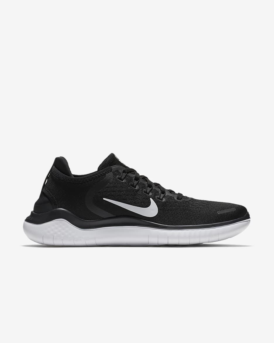 Nike Free Run 2018 Men's Road Running Shoes - Black/White