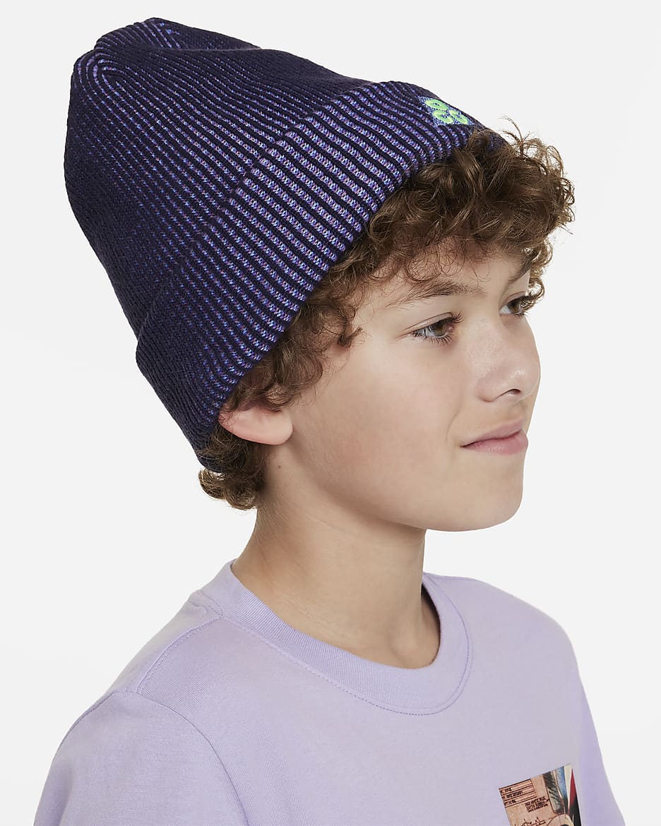 Nike Peak Kids' ACG Beanie - Purple Cosmos/Polar