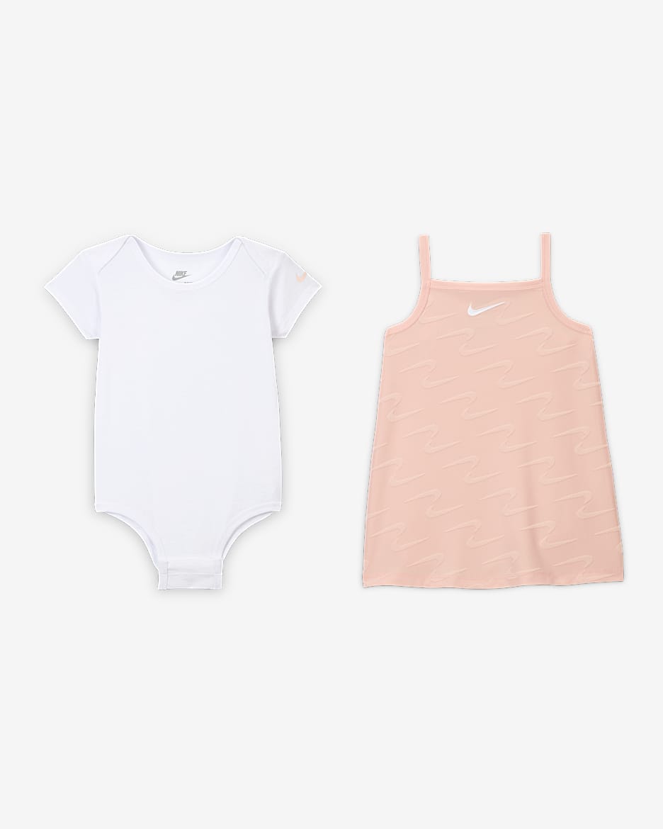 Conjunto de 2 piezas para bebé Nike Swoosh Motion - Rosa eco