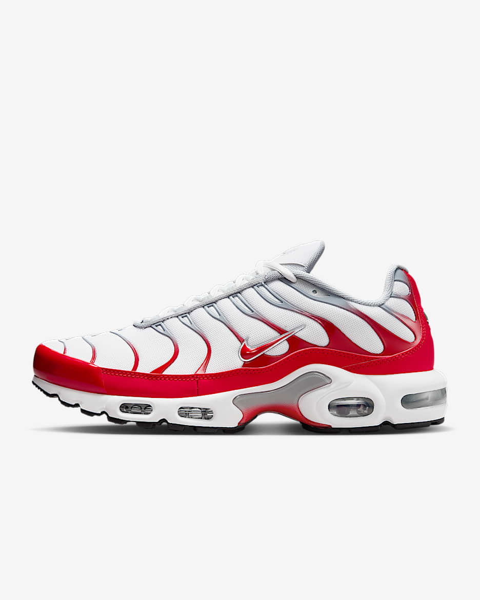 Nike Air Max Plus férficipő - Fehér/Wolf Grey/Fekete/University Red
