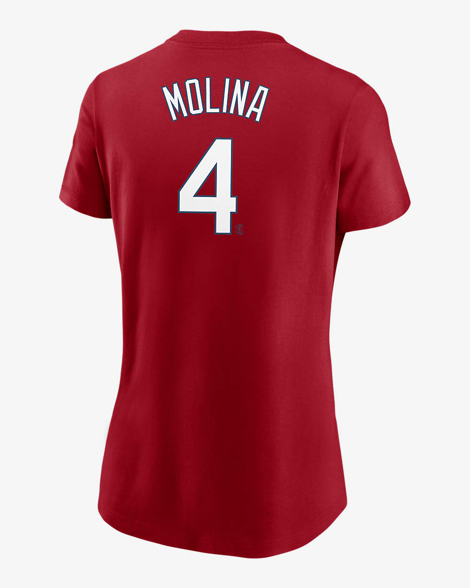 MLB St. Louis Cardinals (Yadier Molina) Women's T-Shirt - Sport Red