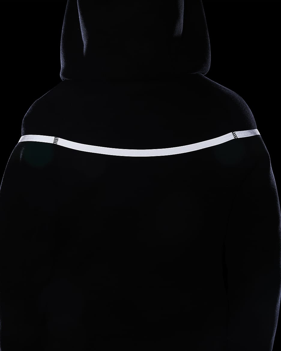 Hoodie com fecho completo e integração de design refletor Nike Sportswear Tech Fleece Júnior (Rapaz) - Preto