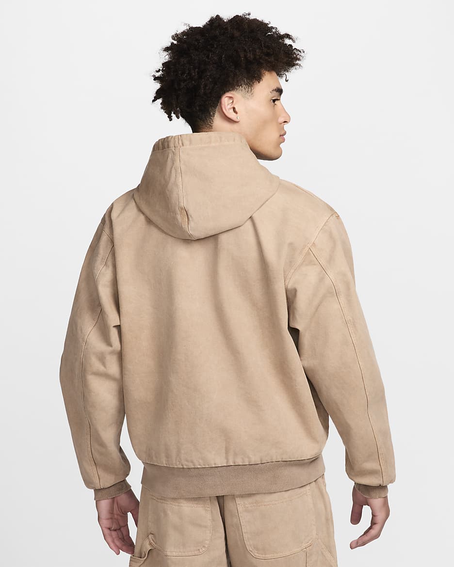 Nike Life Ungefütterte Jacke mit durchgehendem Reißverschluss (Herren) - Hemp/Hemp