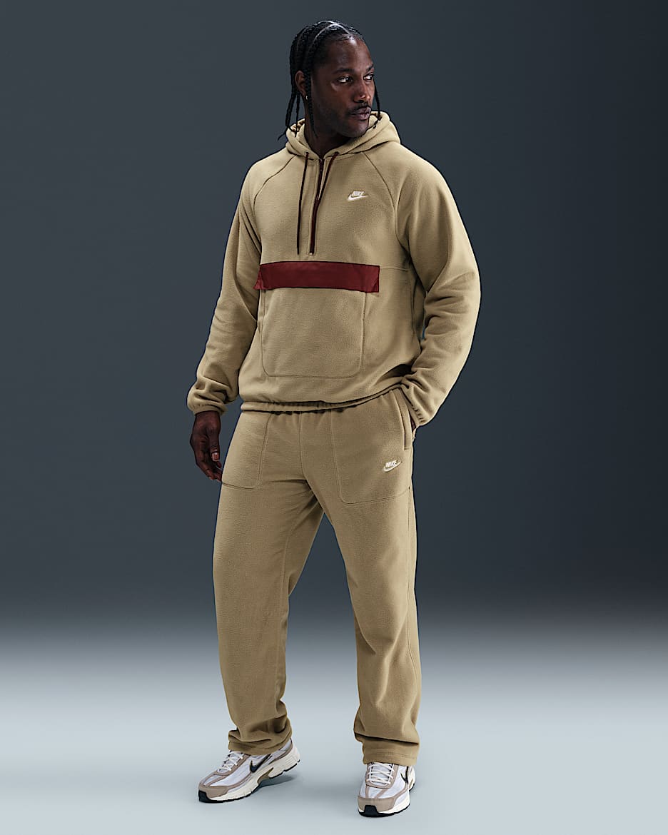 Nike Sportswear Club Men's Winterized Trousers - Parachute Beige/White