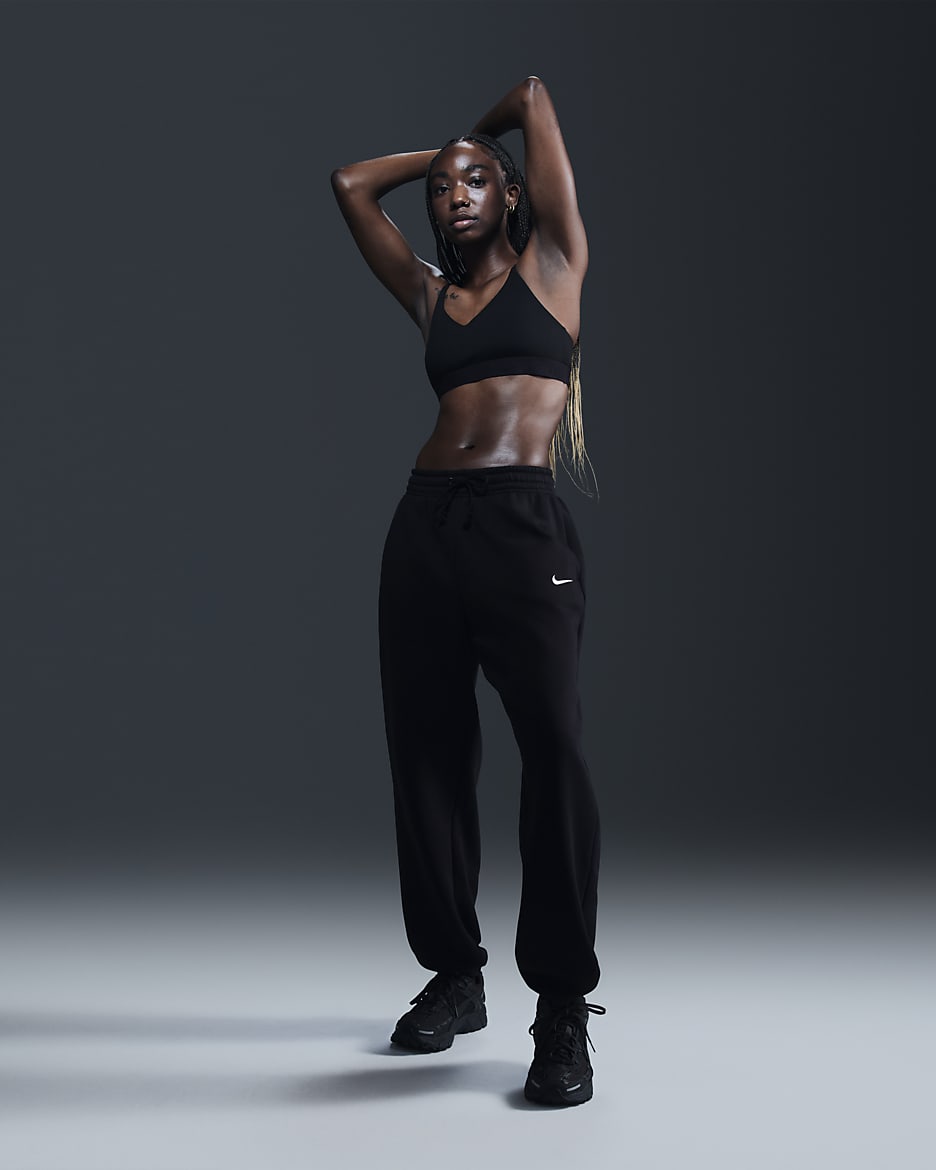 Brassière de sport réglable rembourrée à maintien léger Nike Indy pour femme - Noir/Noir/Noir