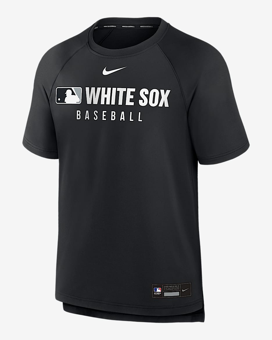 Playera Nike Dri-FIT de la MLB para hombre Chicago White Sox Authentic Collection Pregame - Negro