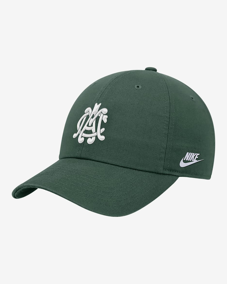 Gorra universitaria Nike ajustable Michigan State - Verde noble