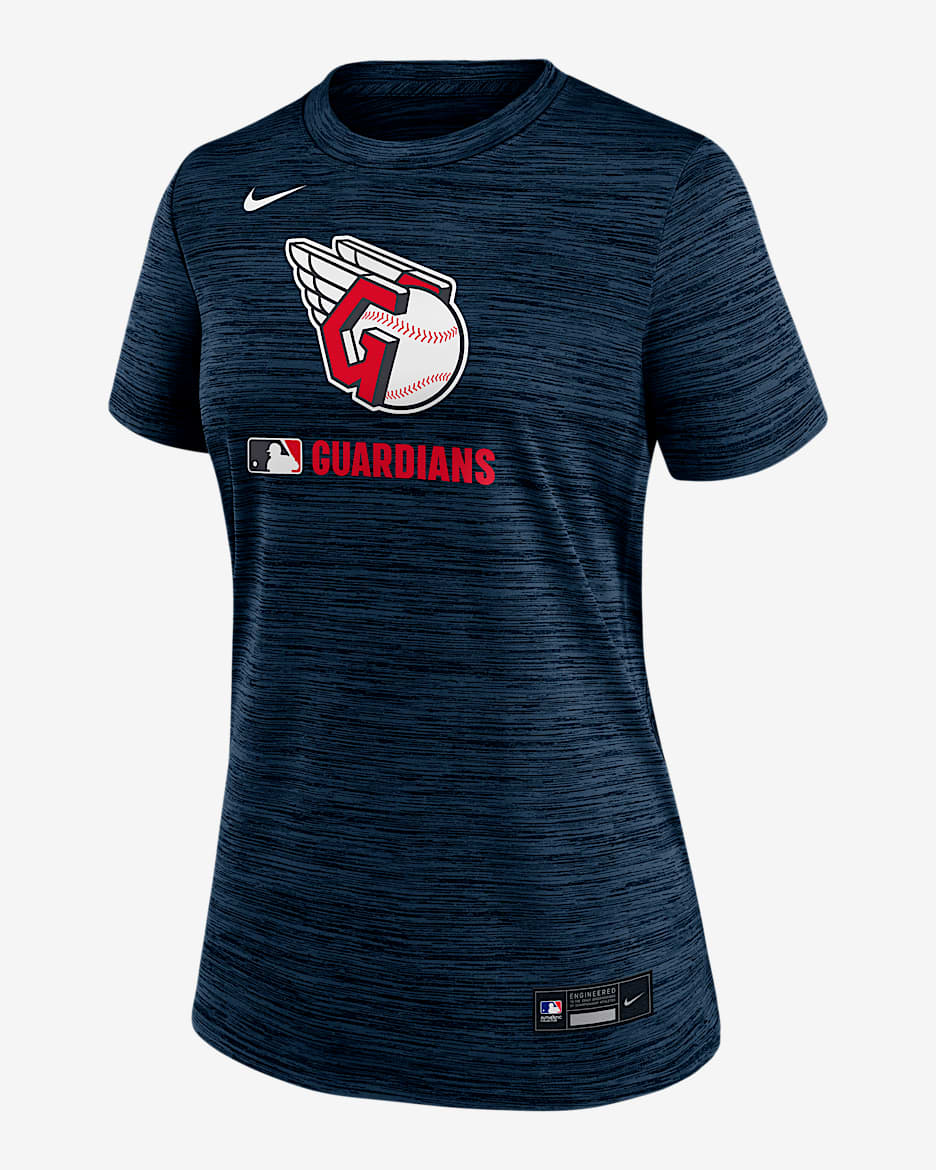 Cleveland Guardians Authentic Collection Velocity Women's Nike Dri-FIT MLB T-Shirt - Navy
