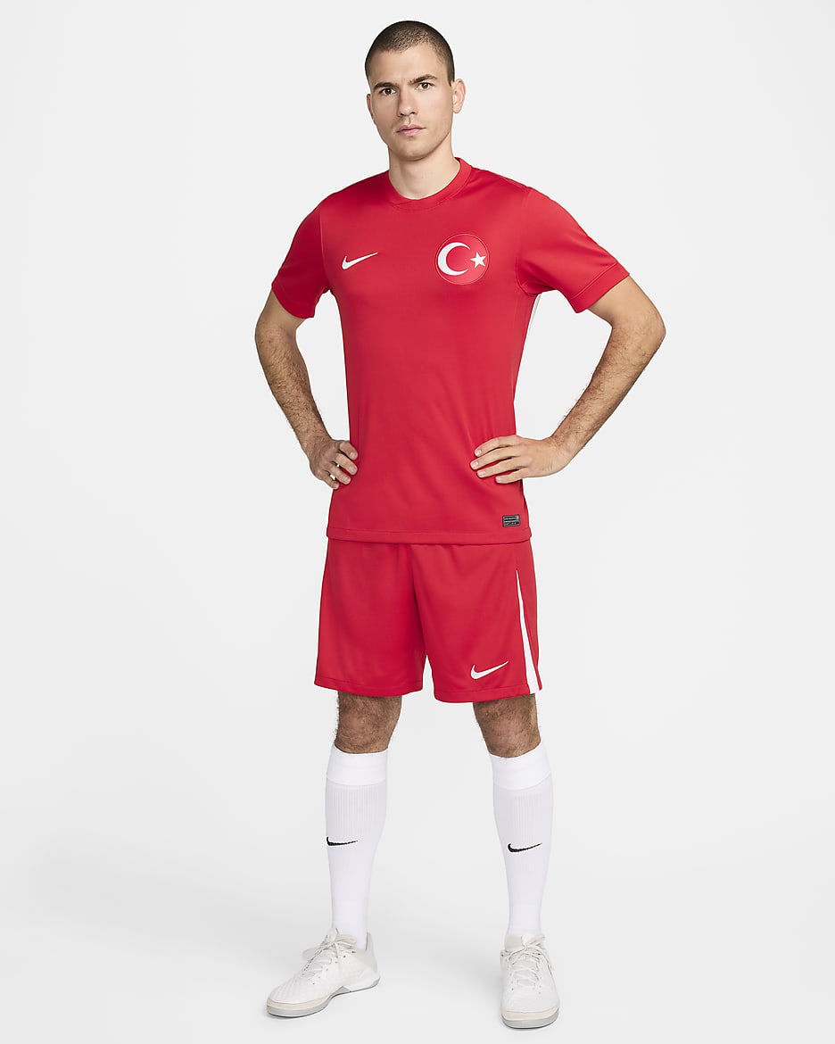 Pánský venkovní fotbalový dres Nike Dri-FIT Replica Turecko Stadium 2024/25 - Sport Red/Sport Red/Bílá