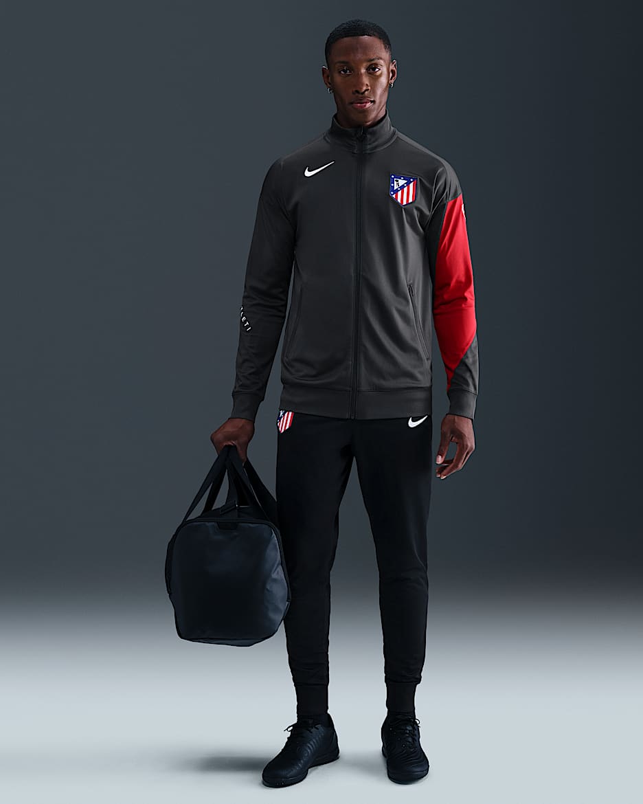 Tuta da calcio in maglia Nike Dri-FIT Total 90 Atlético de Madrid Strike da uomo – Terza - Antracite/Nero/Sport Red/Bianco