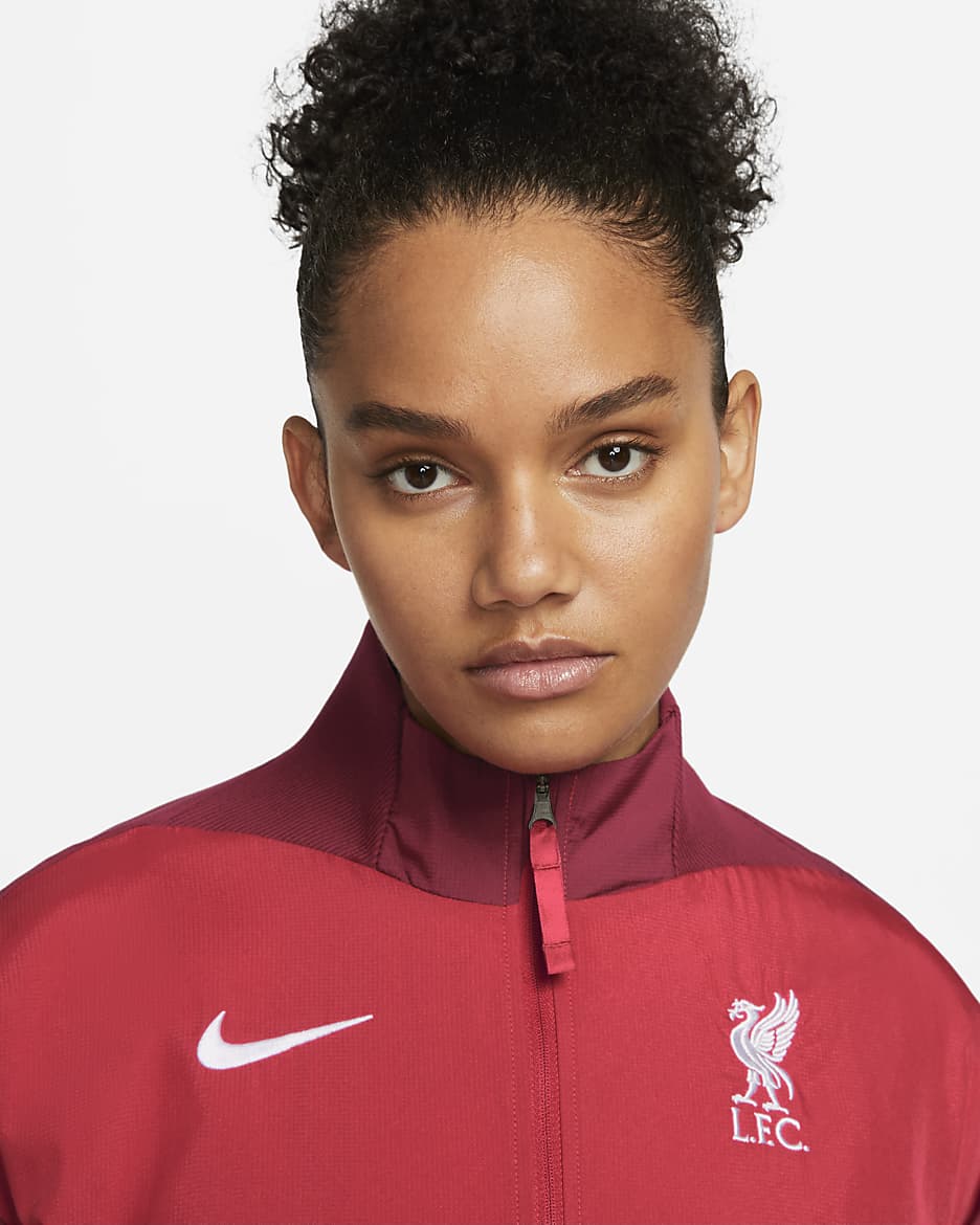 Liverpool FC Women's Nike Dri-FIT Soccer Jacket - Gym Red/Team Red/White/White