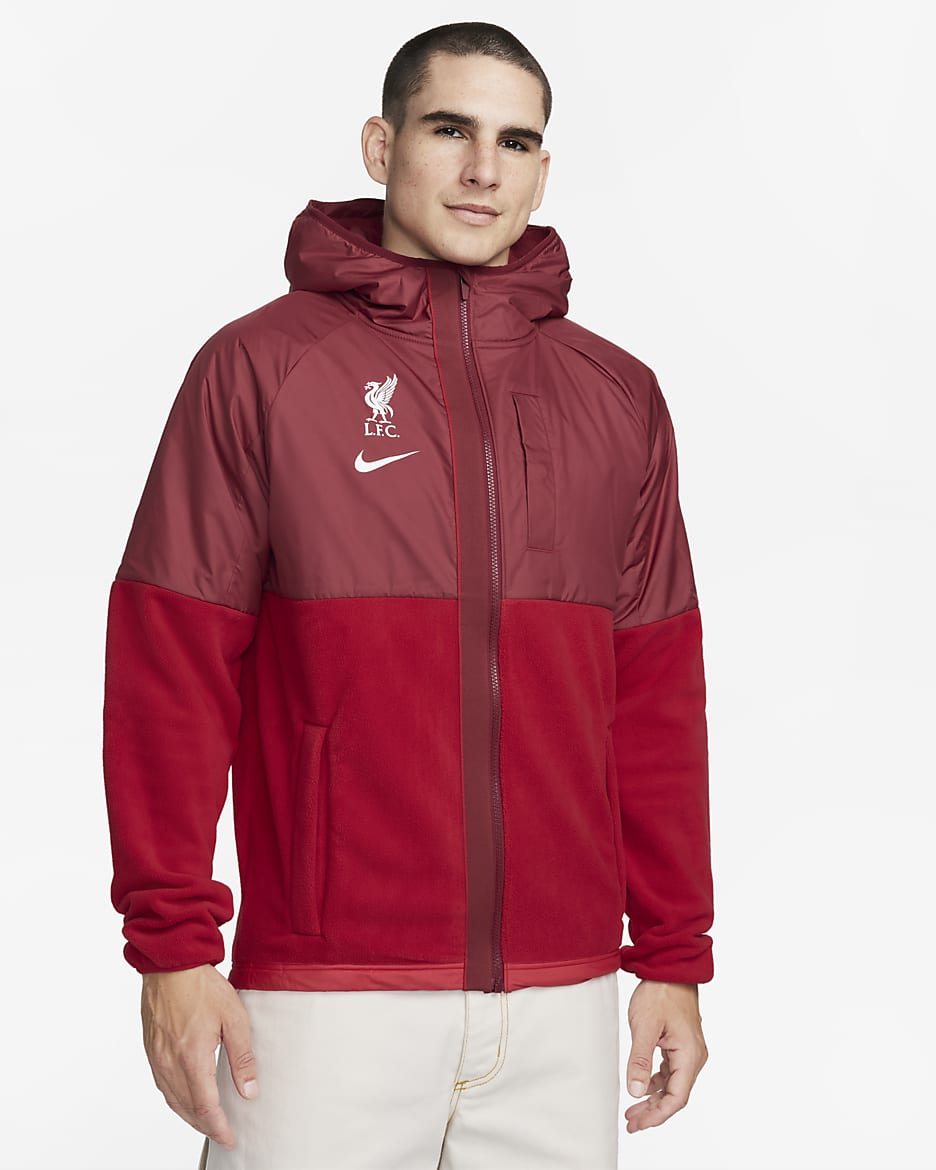 Chamarra de fútbol Nike acondicionada para el invierno para hombre Liverpool FC AWF - Rojo gimnasio/Rojo team/Blanco
