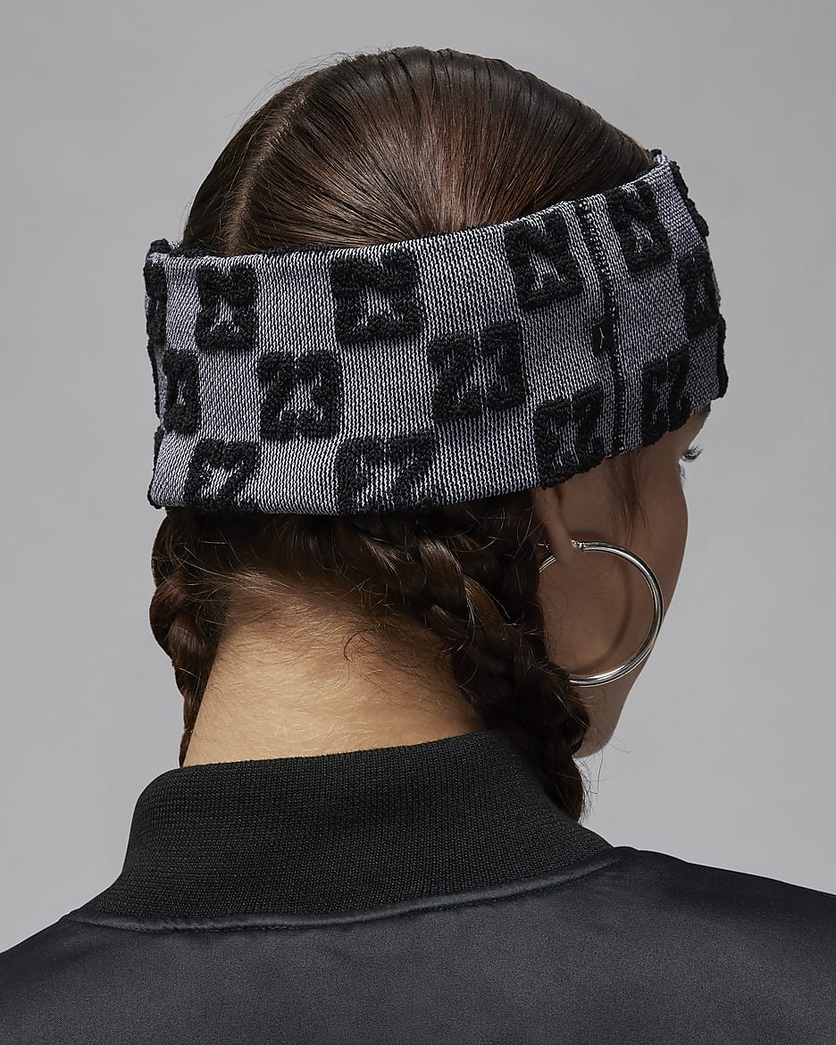 Jordan Dri-FIT Terry Headband - Black/White/Black