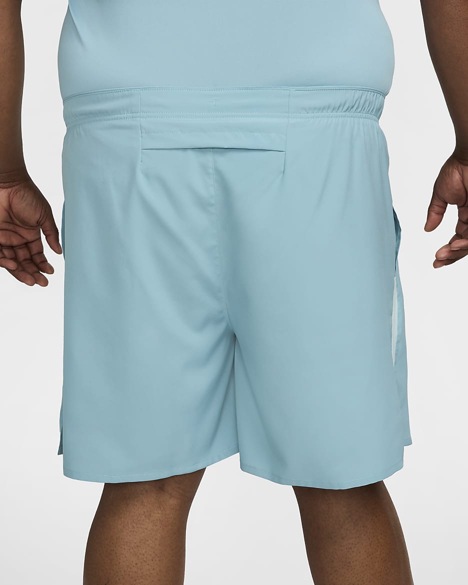 Löparshorts Nike Challenger Dri-FIT 2-in-1 18 cm för män - Denim Turquoise/Glacier Blue/Svart