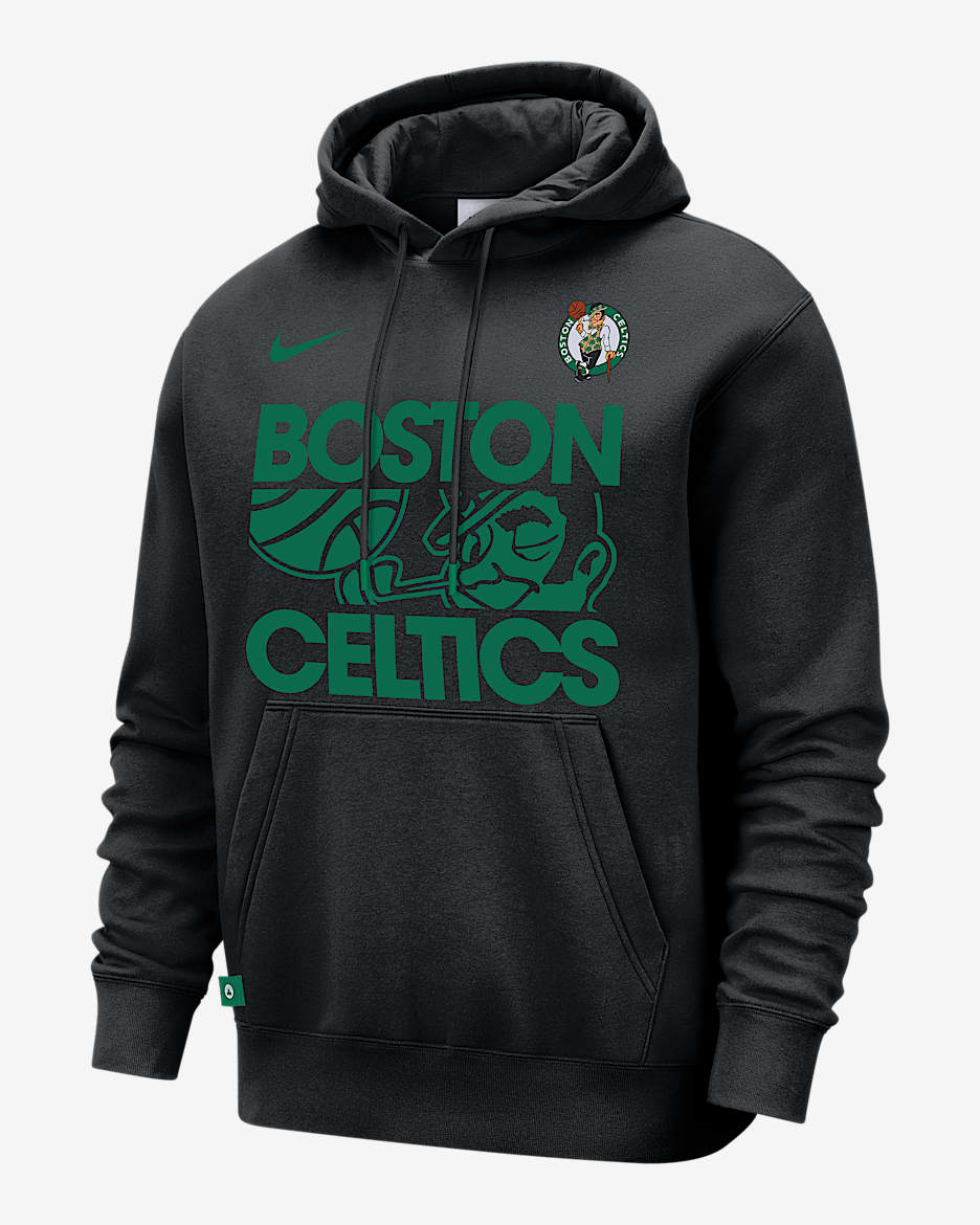 Sudadera con gorro sin cierre Nike de la NBA para hombre Boston Celtics Club Courtside - Negro/Trébol