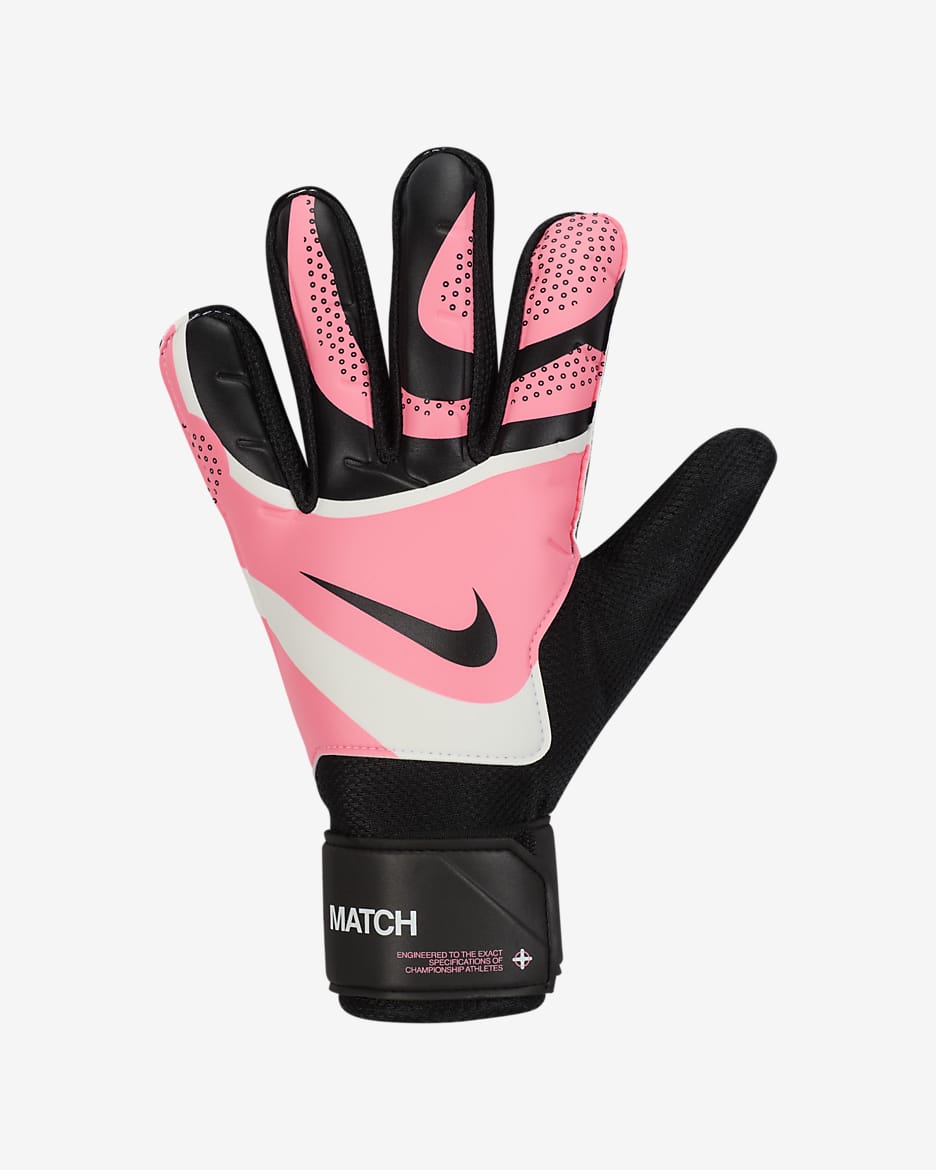 Nike Match Football Goalkeeper Gloves - Black/Sunset Pulse/Black