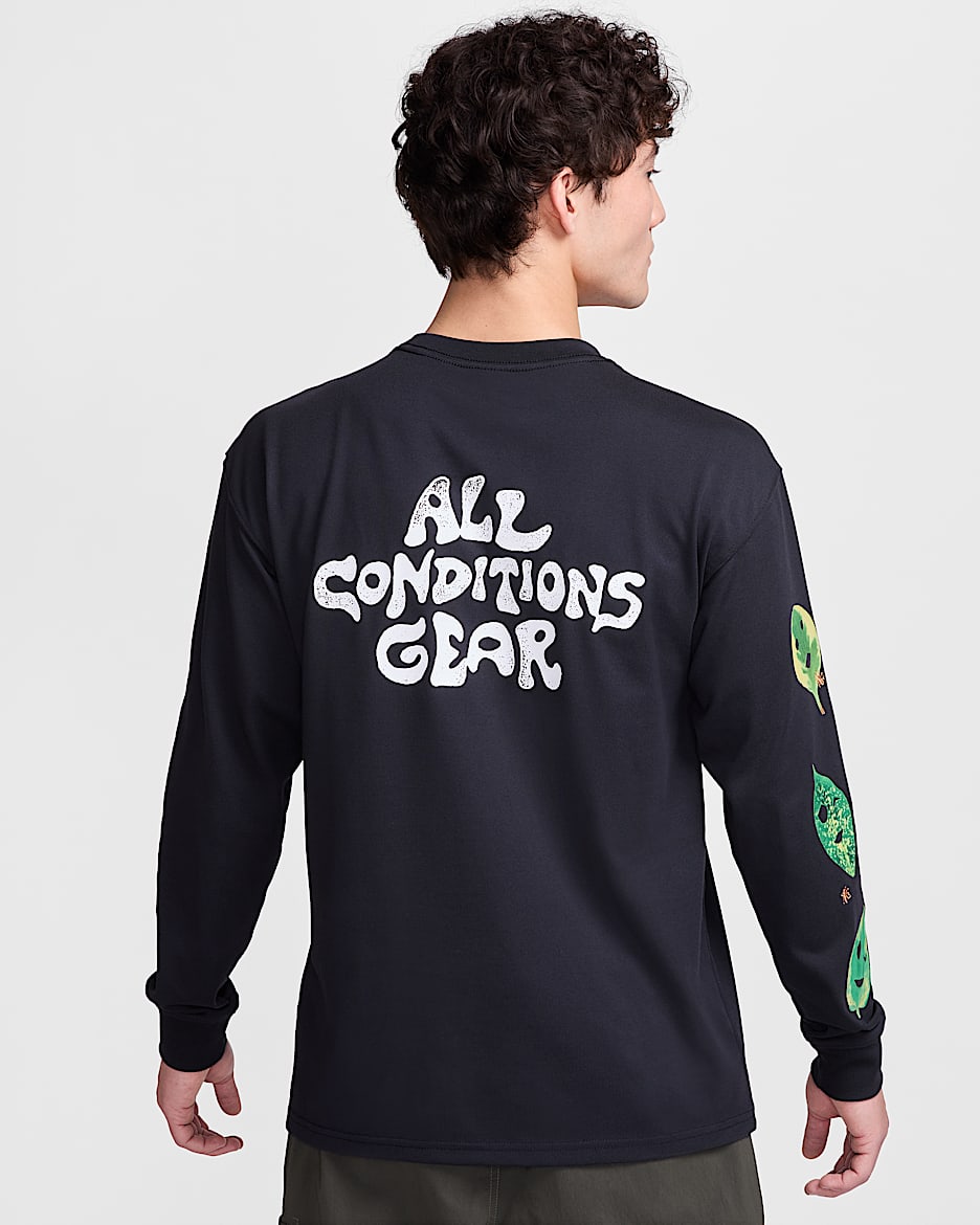 ナイキ ACG メンズ ロングスリーブ Tシャツ - ブラック