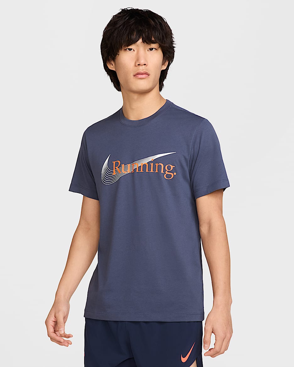 Nike Dri-FIT Men's Running T-Shirt - Thunder Blue