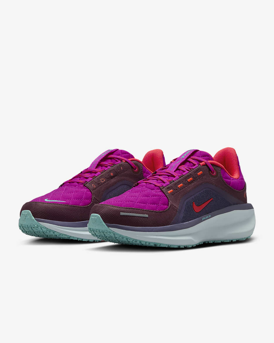 Nike Winflo 11 GORE-TEX SE Women's Waterproof Road Running Shoes - Vivid Grape/Dark Raisin/Green Frost/Bright Crimson