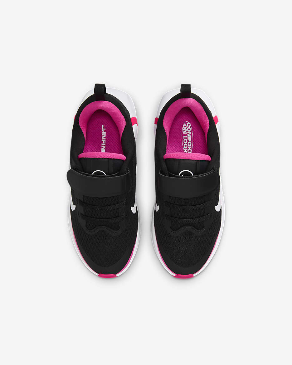 Tenis para niños de preescolar Nike Infinity Flow - Negro/Fucsia láser/Blanco