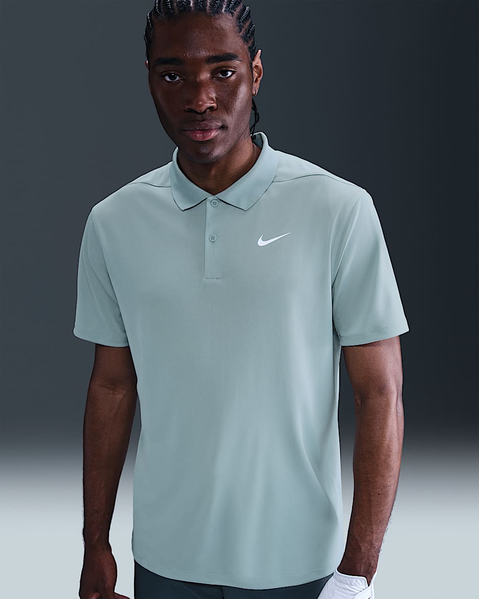 Nike Dri-FIT Victory Men's Golf Polo - Ocean Cube/White