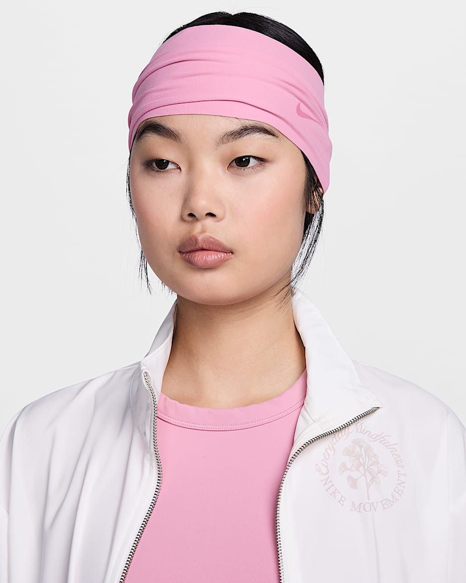 Nike Fury Elevate Dri-FIT Extra-Wide Headband - Elemental Pink/Elemental Pink