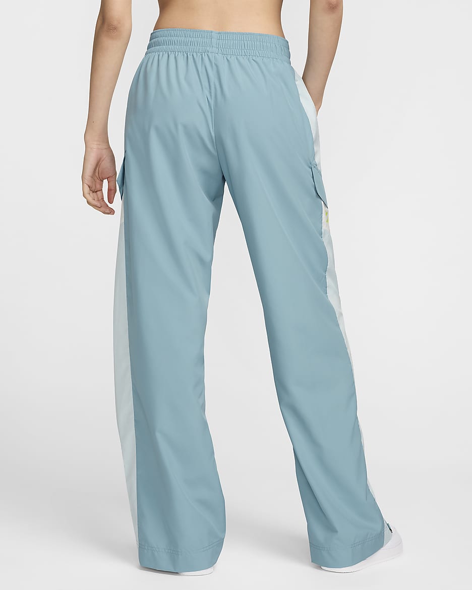 Pantalon taille haute Nike Sportswear pour femme - Denim Turquoise/Glacier Blue/Sail