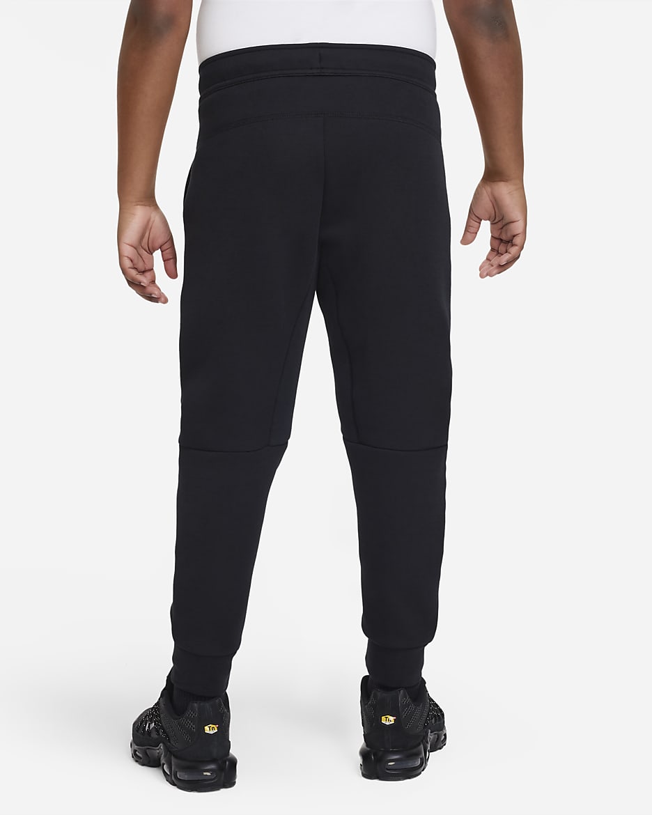 Nike Sportswear Tech Fleece Older Kids' (Boys') Trousers (Extended Size) - Black/Black/Black