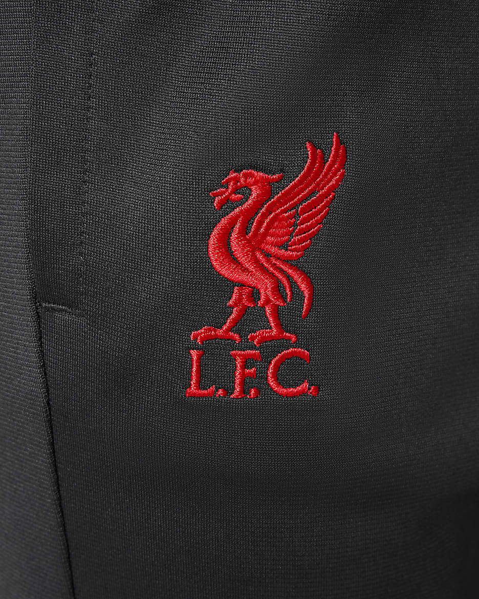 Liverpool FC Strike Üçüncü Nike Dri-FIT Örgü Küçük Çocuk Futbol Eşofmanı - Light Smoke Grey/Chrome Yellow/Dark Smoke Grey/Global Red