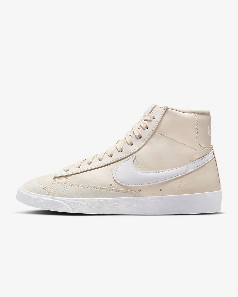 รองเท้าผู้หญิง Nike Blazer Mid '77 - Light Orewood Brown/Volt/ดำ/ขาว