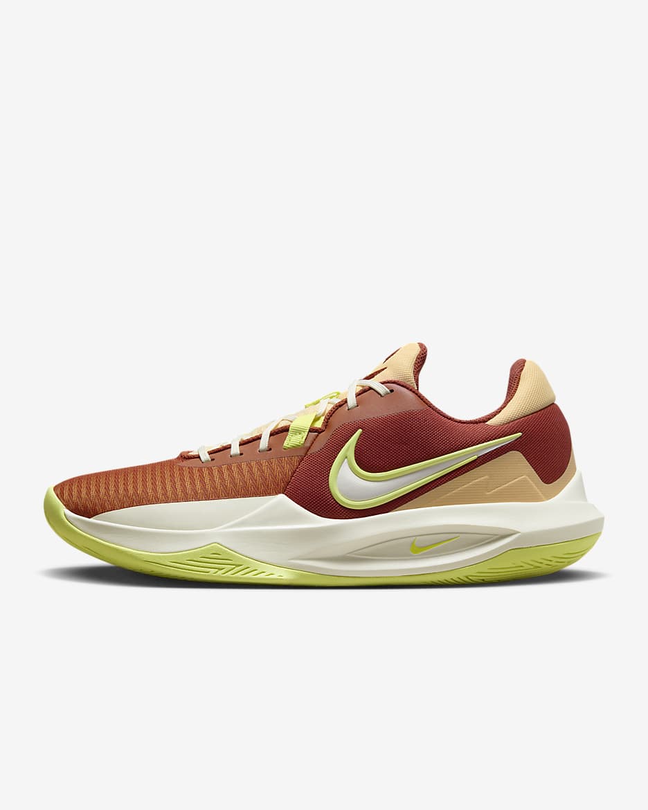 Nike Precision 6 Basketball Shoes - Rugged Orange/Ice Peach/Sail/Light Lemon Twist