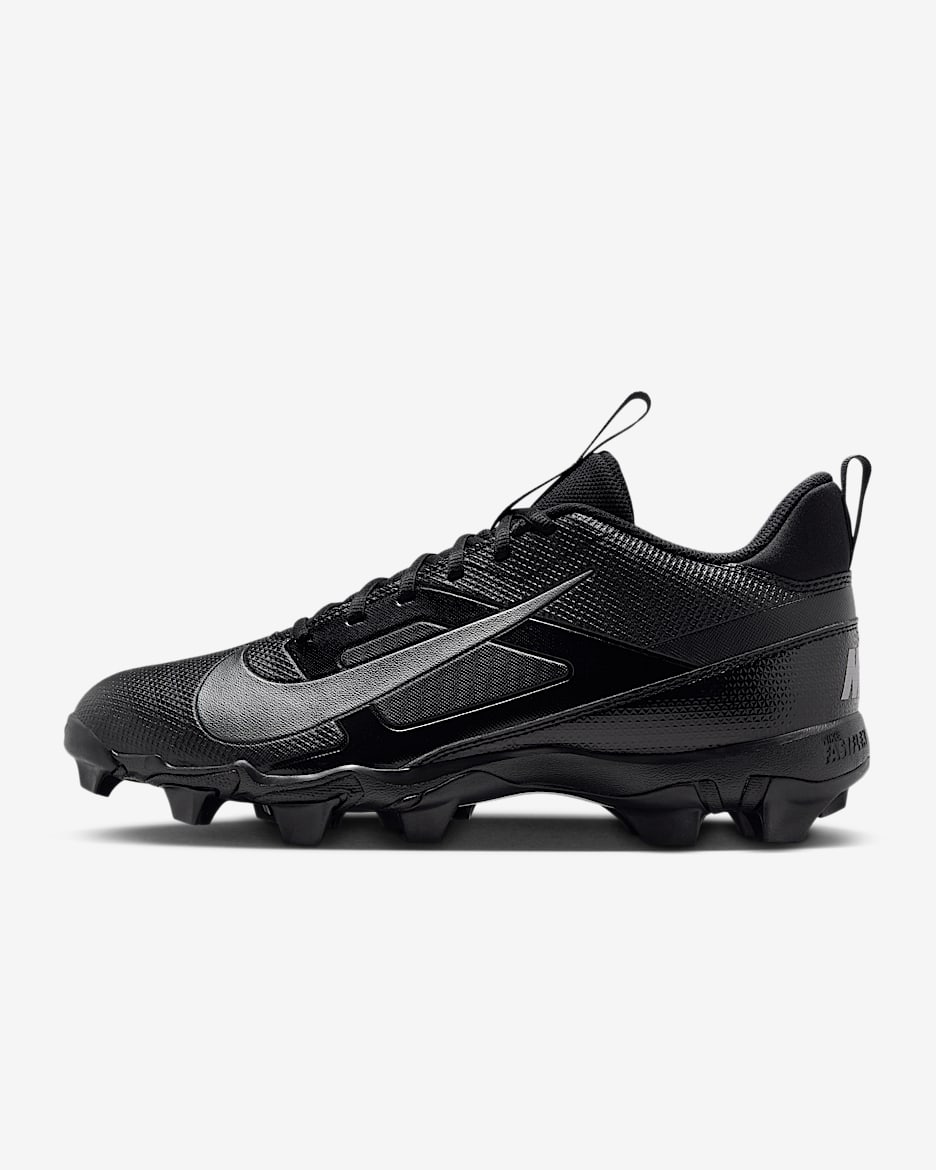 Tacos de fútbol americano Nike Alpha Menace 4 Shark - Negro/Plata metalizado