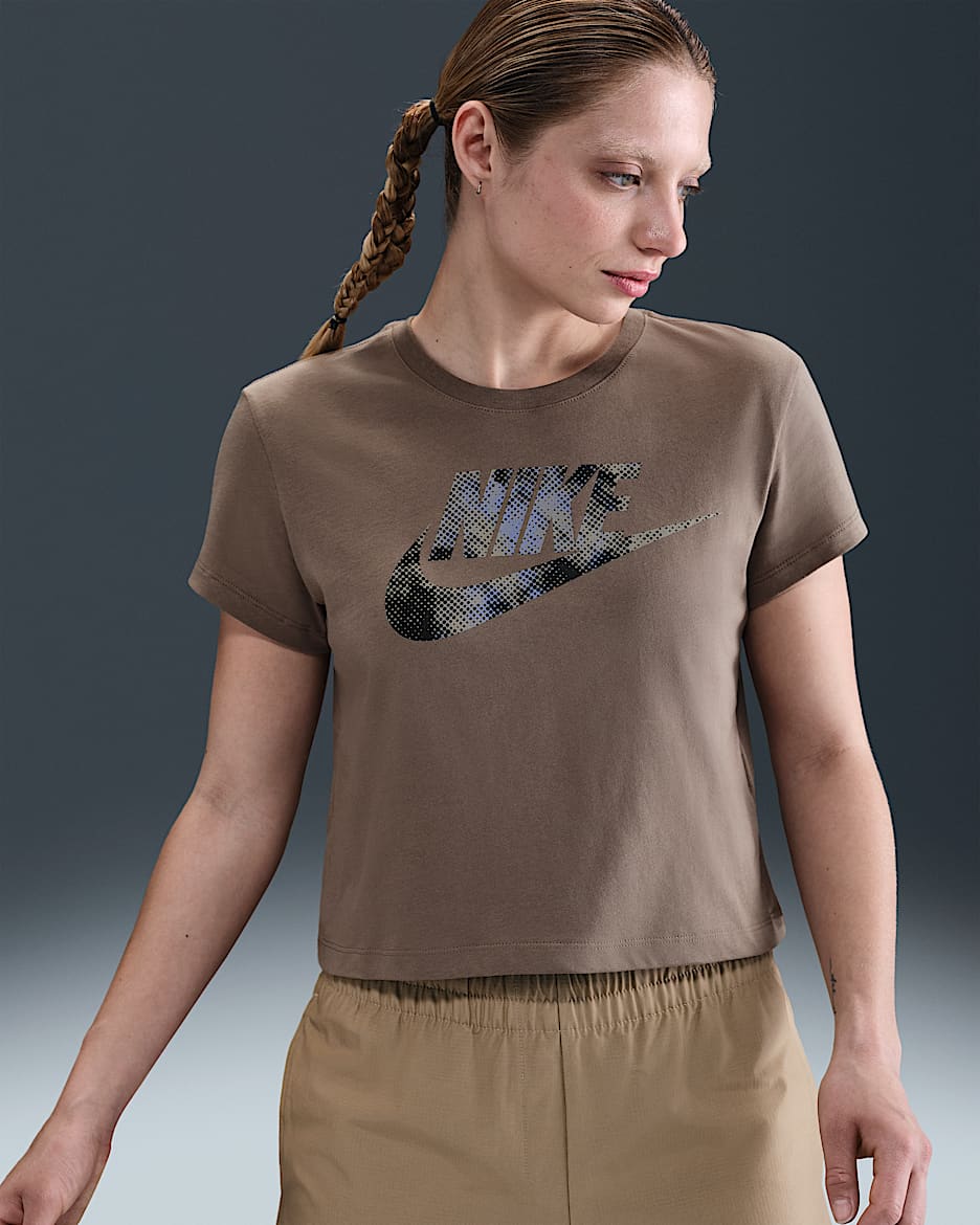 Nike Sportswear Women's T-Shirt - Mink Brown/Black