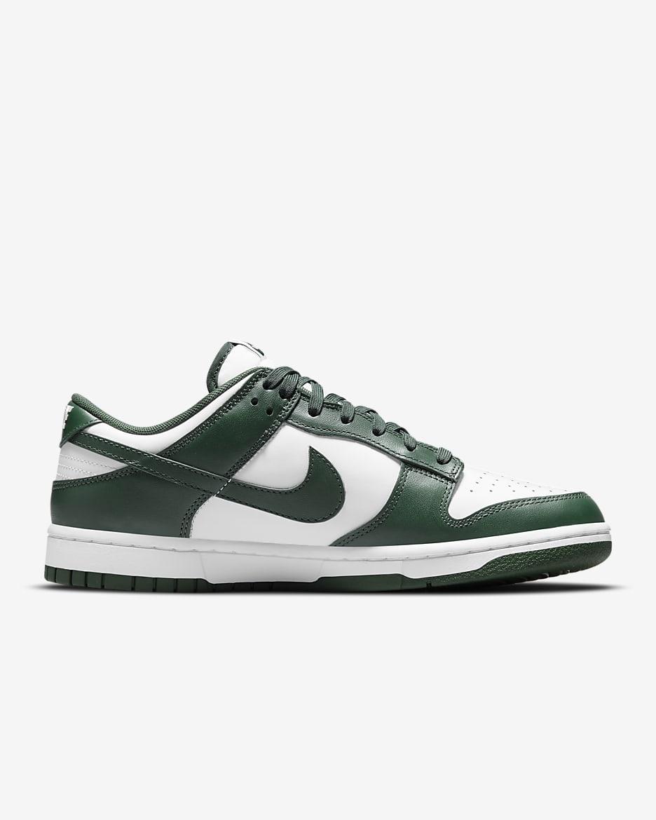 Nike Dunk Low Retro-sko til mænd - hvid/hvid/Total Orange/Team Green